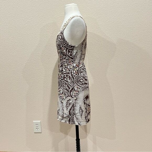 Free People Cream Folklore Dress in Espresso Brown Size 4 - Picture 8 of 16